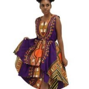 Two Tiered Dashiki Dress